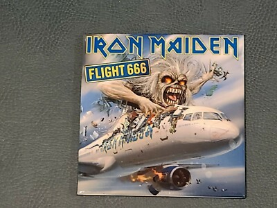 Iron Maiden: Flight 666 ceramic coaster 4 in by 4 in custom made