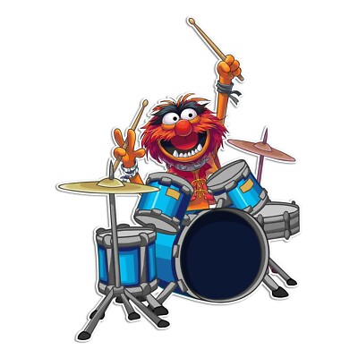 Animal Muppets Drums 4'' Decal Sticker for Car  Truck  Laptop