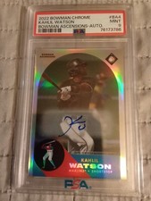 2022 Bowman Chrome Ascensions Kahlil Watson #75/100 AUTOGRAPH #BA-4 Graded PSA 9
