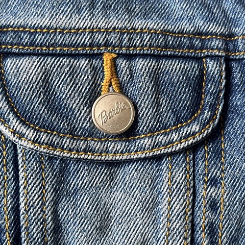 Barbie Avenue Denim Hoodie Jacket Sweatshirt Blue Jean, University Girl 6X Nice! - Picture 7 of 8