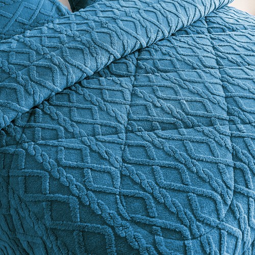 3 Piece Borrego Knitted Sherpa Comforter Set Reversible Bedding Set All Season - Picture 44 of 87