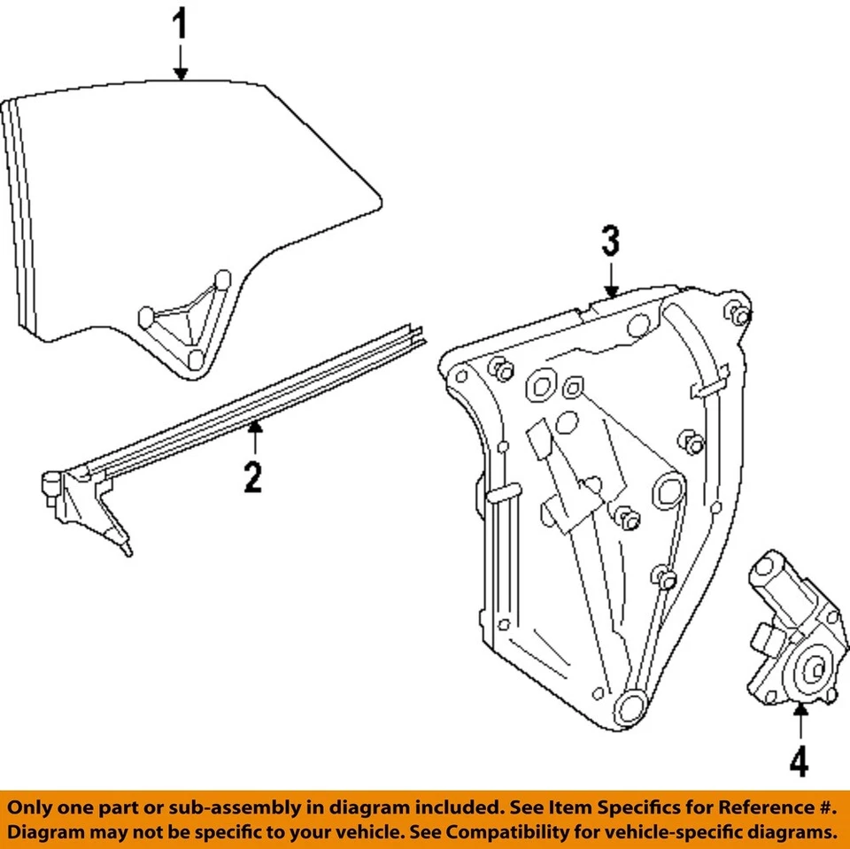 Regulador de ventana cuarto trasero derecho OEM 2011 2012 2013 2014 Mercedes Benz E350 Foto 3 de 4