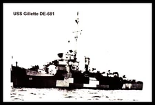 Postcard USS Gillette DE-681 LP1