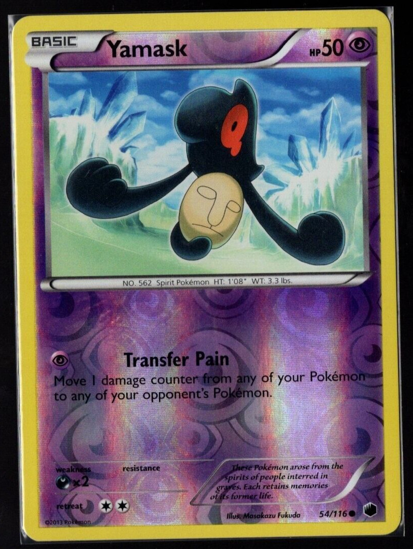 Yamask 54/116 Reverse Holo Common Plasma Freeze Pokemon TCG Near Mint