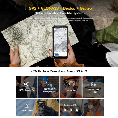 Global Ulefone Armor 22 Waterproof Phone 64MP Night Vision 128GB/256GB 6600mAh - Picture 10 of 16