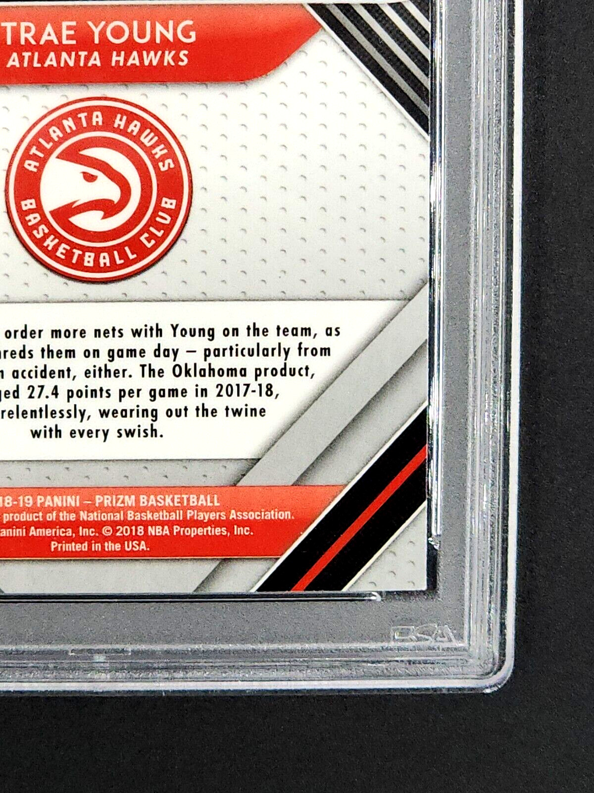 2018 2018-19 Panini Prizm Emergent #5 Trae Young RC Rookie Hawks PSA 10 Gem Mint view 10