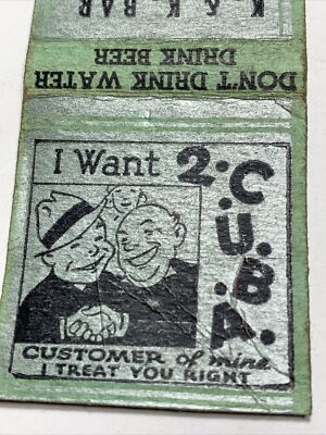 Restaurant Matchbook Cover K & K Bar East St Louis   Illinois
