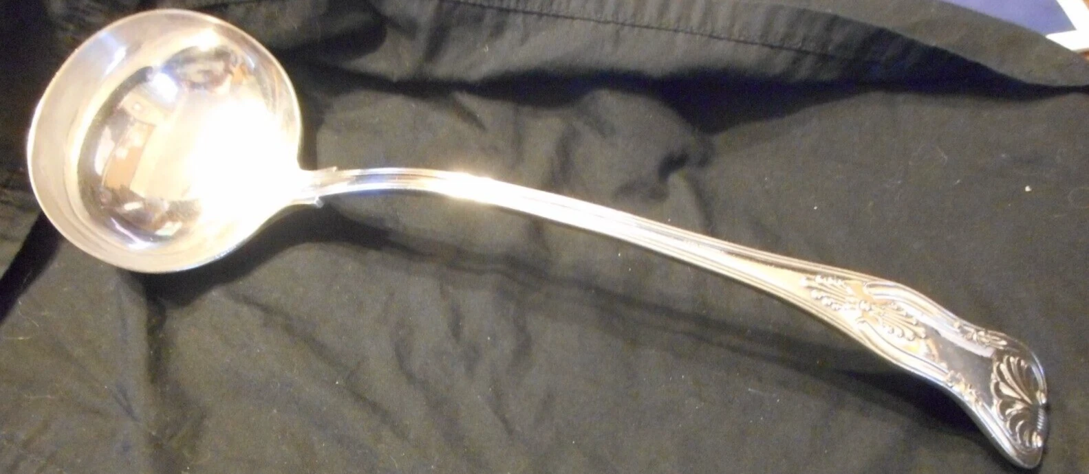 Vintage Large Silverplate Ladle Serving Spoon 13"