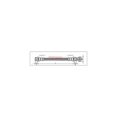Metzger Bremsschlauch 4112257 für MITSUBISHI online kaufen | eBay
