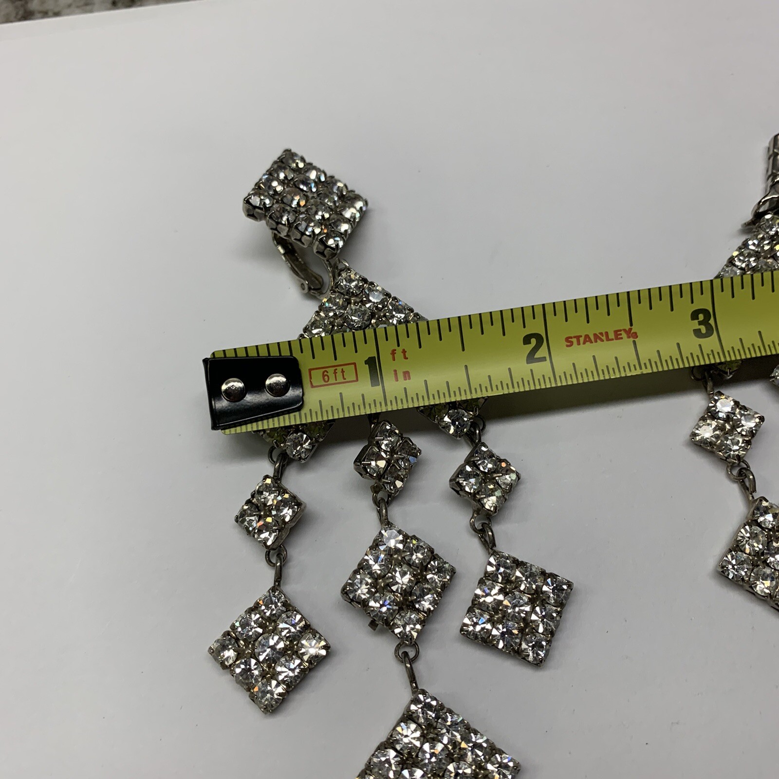 Oversized Statement Clear Prong Set Rhinestone Vi… - image 12