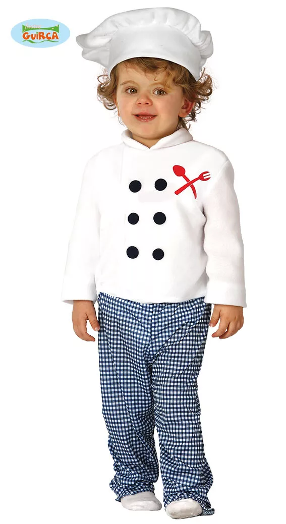 COSTUME CARNEVALE BABY CHEF VESTITO NEONATO BAMBINO GUIRCA CUOCO