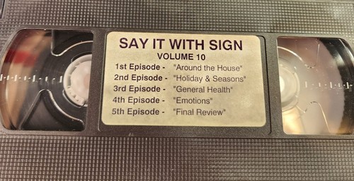 Vintage 9 VHS Say It With Sign American Sign Language Program Tapes Missing Vol3 - Picture 11 of 11