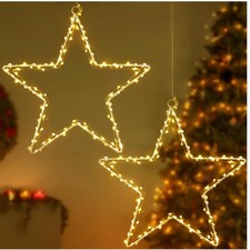 Weihnachtsstern LED Fensterlichter Sternform Batteriebetrieben