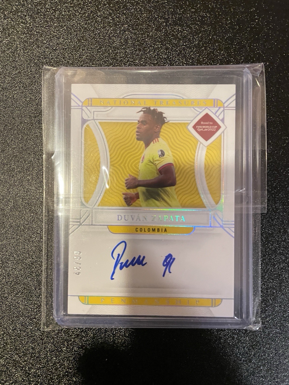 2022 Panini National Treasures Soccer Duvan Zapata Penmanship Auto Colombia /99