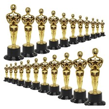 24 Pack Plastic Award Trophies Statuette for Party Favors,School9209