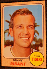 1968 TOPPS BASEBALL SET #326 Dennis Ribant, Detroit Tigers, EX