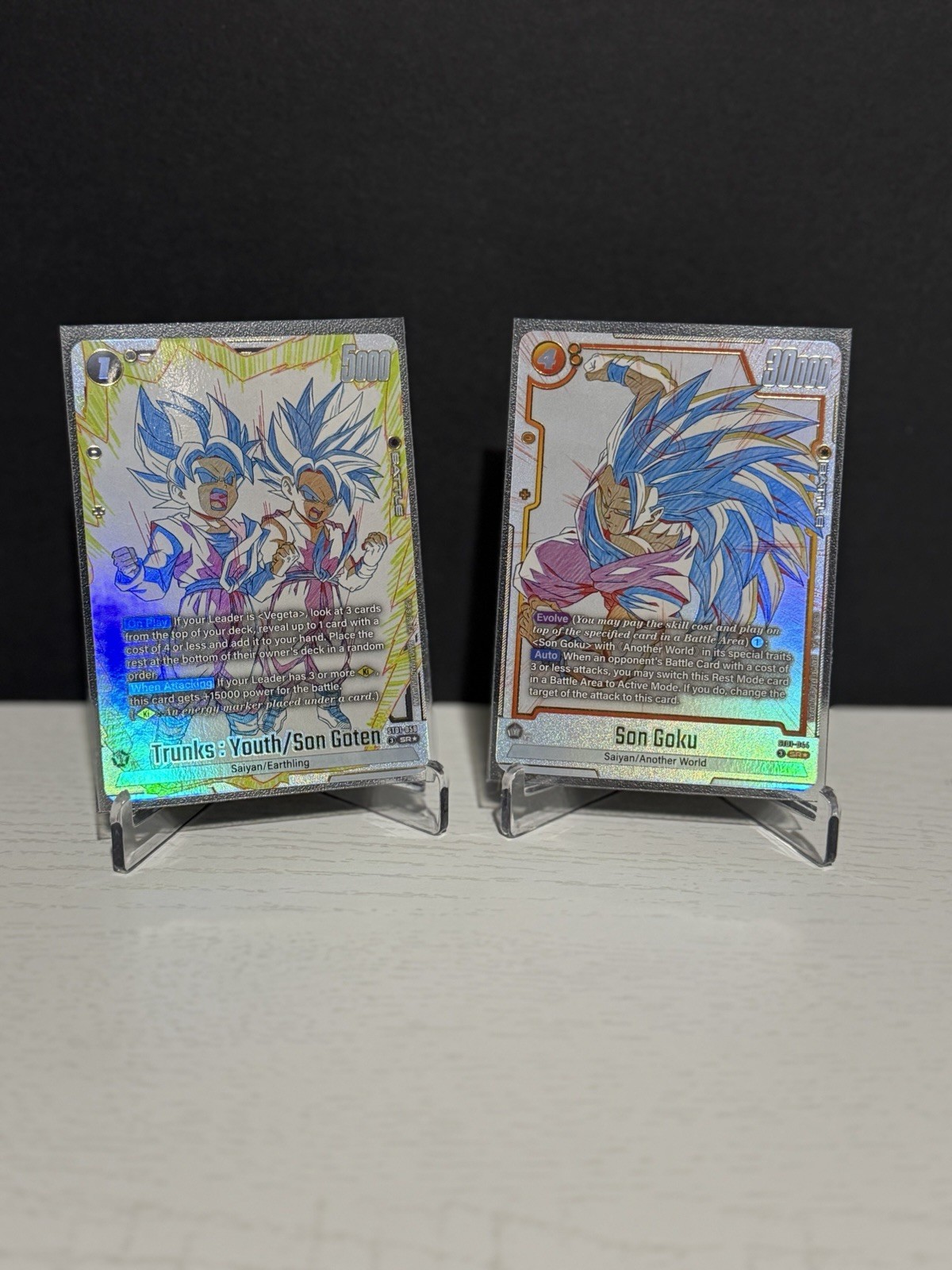 Dragon Ball Story Booster 01 - Lot of 2 Cards - Son Goku , Trunks: Youth/Goten view 1