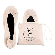 Ballet Flats Shoes -'s Foldable Portable Travel Roll Up Shoes with Pouch Nud...