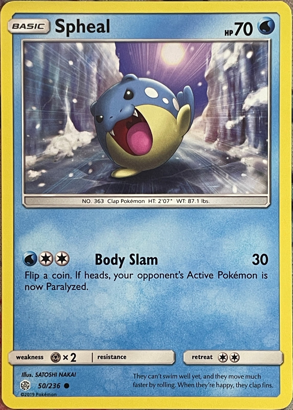 Spheal - 50/236 - Cosmic Eclipse Pokemon 2019