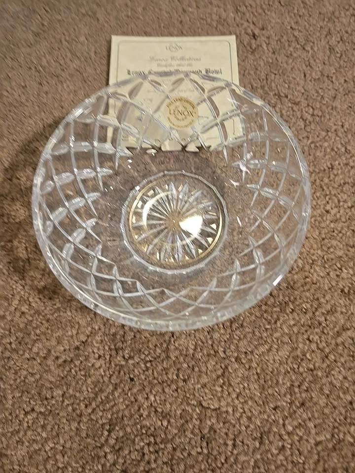 Lenox Collections Crystal Diamond Bowl 5" New In Box.  - Image 4 of 4