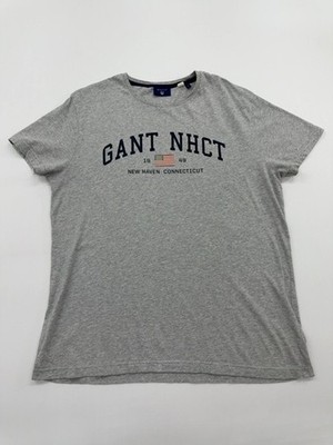 GANT Mens Grey City Graphic T-Shirt Size L Regular Crew Neck Jersey