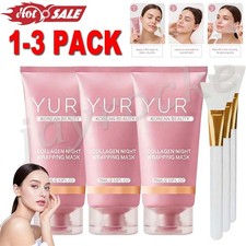 1-3X Yuri Korean Collagen Night Wrapping 75ml Hydrating Sleeping Mask New In Box