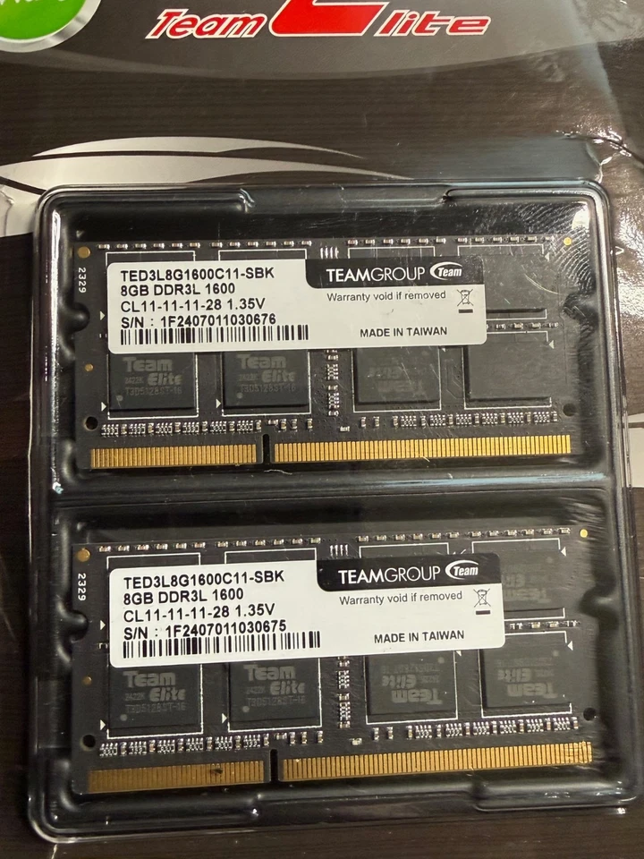 TG Elite DDR3L 16GB Kit (2X8GB) 1600Mhz PC3-12800 CL11 Unbuffered Non-Ecc 1.35V - Image 2 of 3