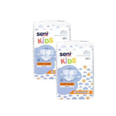 seni KIDS Junior Super Windeln - atmungsaktiv, 1350 ml, 20+ kg - 2x 30 Pants