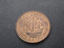 1941 George VI Bronze Half Penny Nice Collectable Condition 1/2d