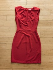 H&M Red Sleeveless Sheath Pencil Dress Womens Size US 6