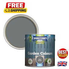 Image of Johnstone's Steel Smoke Fade Resistant Exterior Wood Paint - 2.5L for Gardens