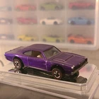 Hot Wheels Redlines Custom Dodge Charger Purple Diecast 1:64 Opening Hood 1968
