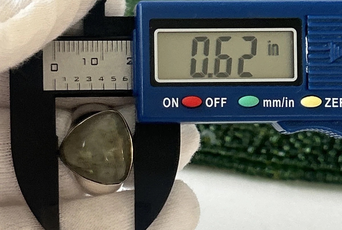 Vtg.Labradorite Gemstone Ring Solid 925 Sterling … - image 5