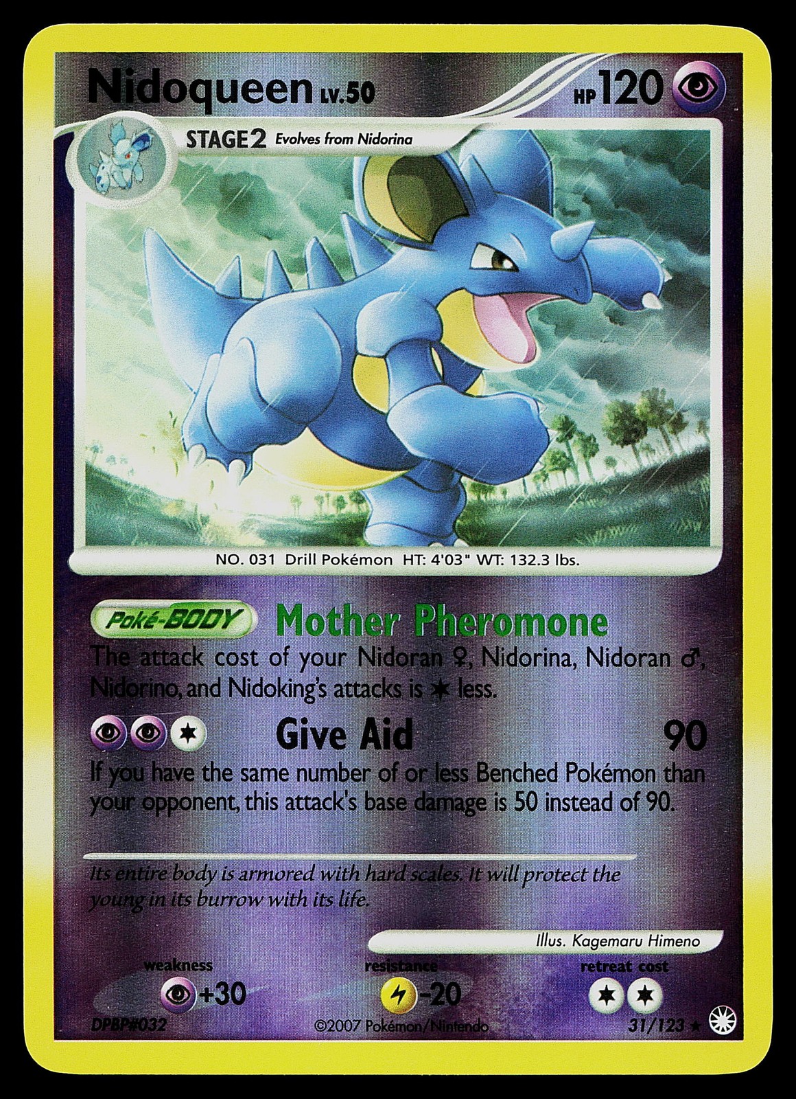 Pokemon Card - Nidoqueen Mysterious Treasures 31/123 Rare Reverse Holo