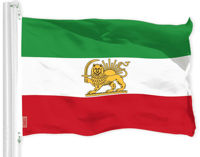 Iran Lion Iranian Lion Flag 3x5 Ft LiteWeave Pro Series Printed 150D