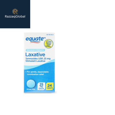 Equate Maximum Strength Sennosides Laxative Tablets25mg Constipation Relief 24ct