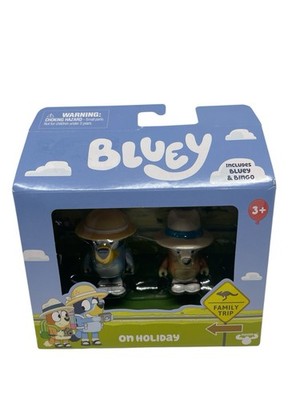 Bluey Figure 2-Pack On Holiday 2'' Inch Toy Bluey & Bingo FREE SHIPPING
