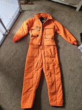 Vintage Walls Blizzard Pruf Insulated Coveralls Orange Rare Medium Tall 38-40