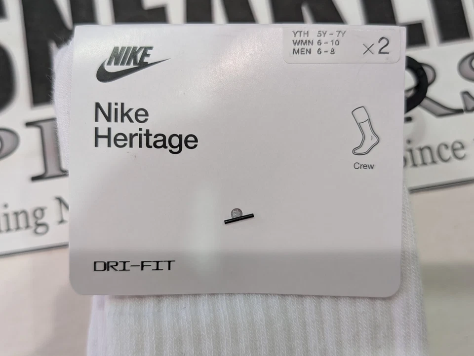 Calcetines a rayas Nike Heritage para hombre - SK0205 100 - blancos/negros - talla: M - nuevos con etiquetas Foto 4 de 4