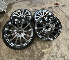 Chrome Rims & 3 Tires – Clean Set – Read Description