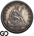 1876 Seated Liberty Quarter *Scarce This Nice* Choice AU++/Unc Scarcer Date