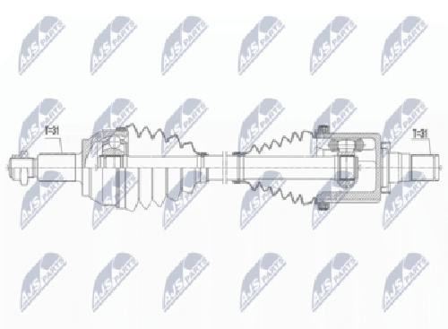 Original NTY Drive Shaft NPW-LR-021 For Land Rover
