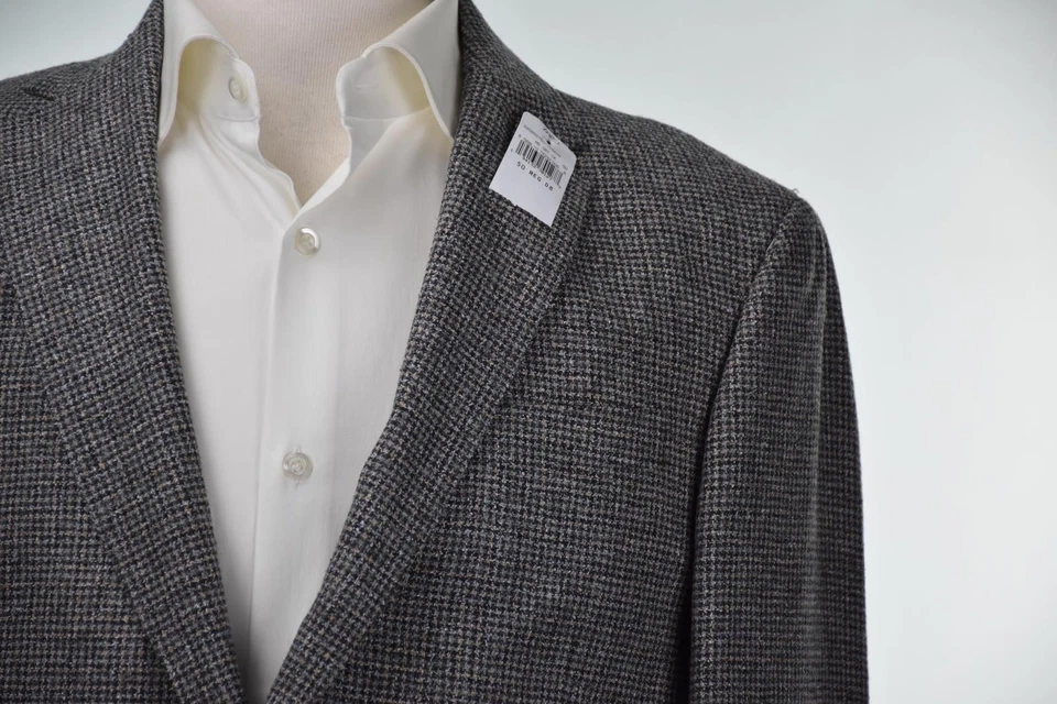 Chaqueta Blazer Ermenegildo Z Zegna Hombres Mezcla de Lana Gris Elegante Tejida 40 R NUEVA $1185 Foto 4 de 4