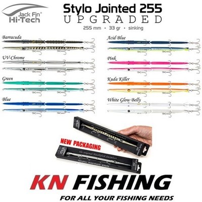 JACK FIN STYLO JOINTED UPGRADED 255 Hard Lure Sinking Spinning Italy 255mm 33g