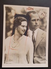 1931 Princess Ileana Romania Archduke Anton Habsburg Wedding Press Photo 6x8 Old