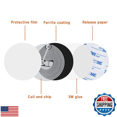 20PCS Anti Metal NFC Tags Anti Metal Surfaces NFC Tags White NFC for Metal NF - Afbeelding 3 van 5