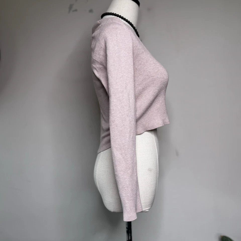 Винтажный Y2K розовый крюк спереди укороченный свитер верхний Empire Records фея гранж готический L - Изображение 3 из 4