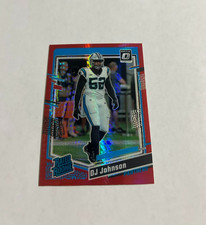2023 Panini Donruss Optic - Rated Rookie D.J. Johnson #214 Red Mojo Prizm (RC)