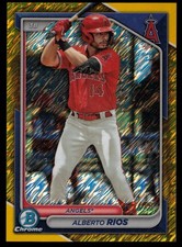 Alberto Rios - 2024 Bowman Chrome Prospects Gold Shimmer Refractor /50 FREE SHIP