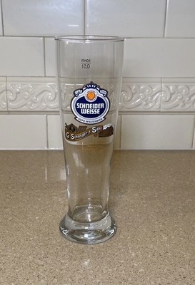Schneider Weisse 9.8'' Tall .5L Pilsner Glass Hefe-Weizenbier - Made in Germany